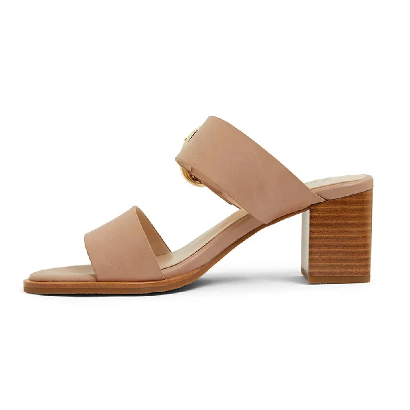 Bali Heel in Nude Leather