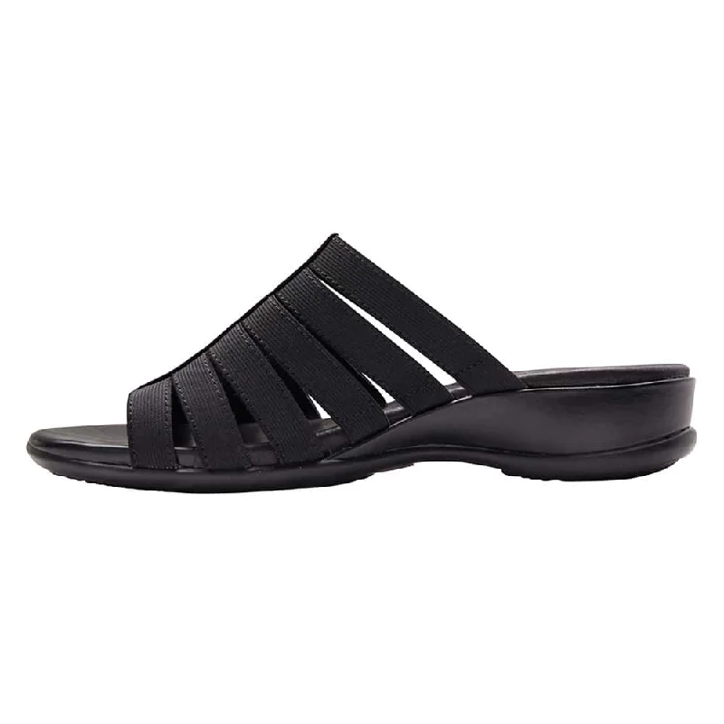 Canal Sandal in Black Leather