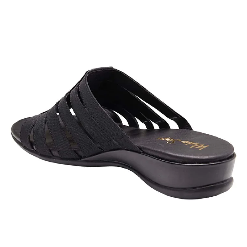 Canal Sandal in Black Leather