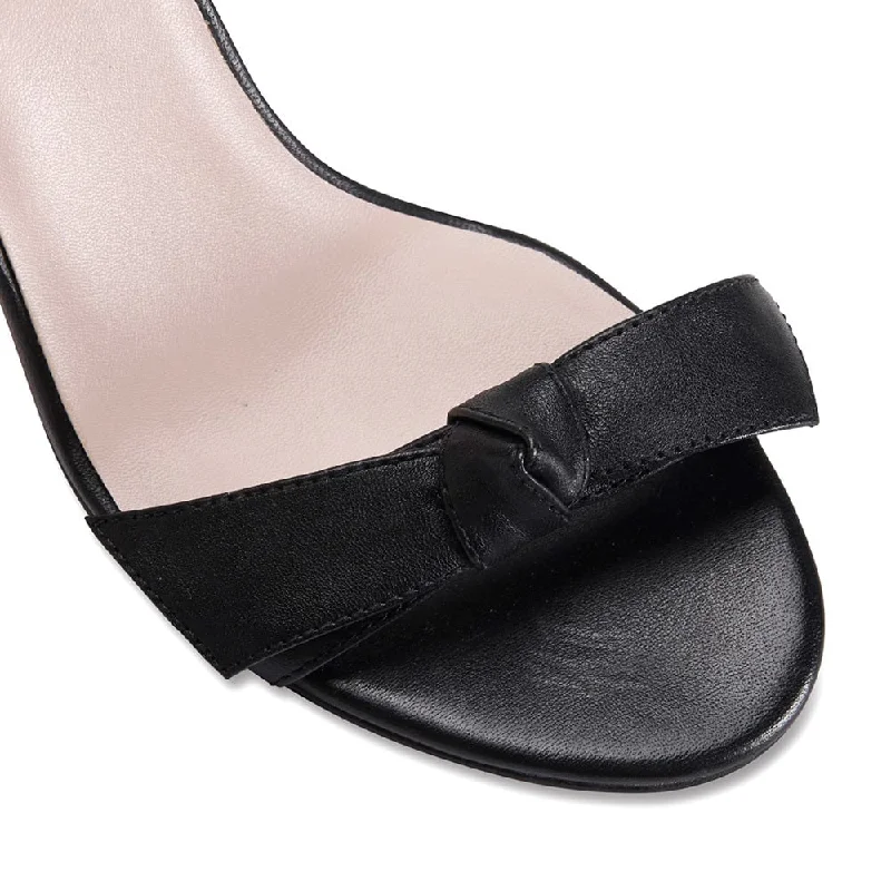 Destiny Heel in Black Leather