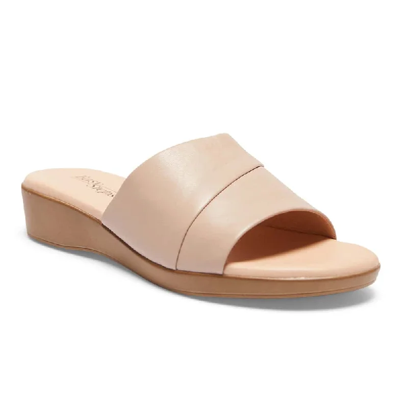 Ellen Slide in Nude Leather