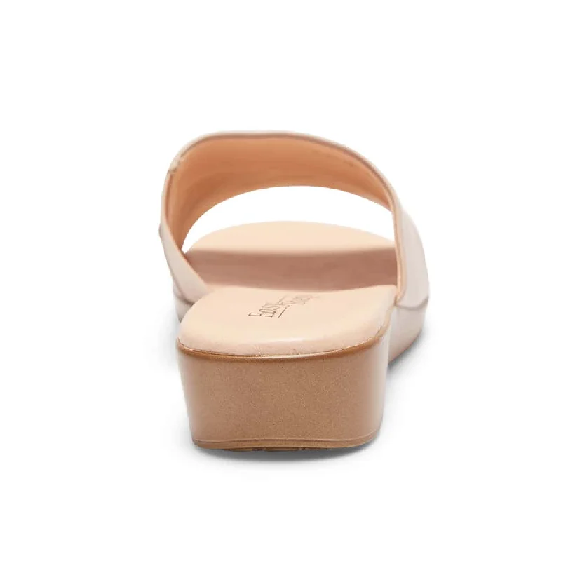 Ellen Slide in Nude Leather