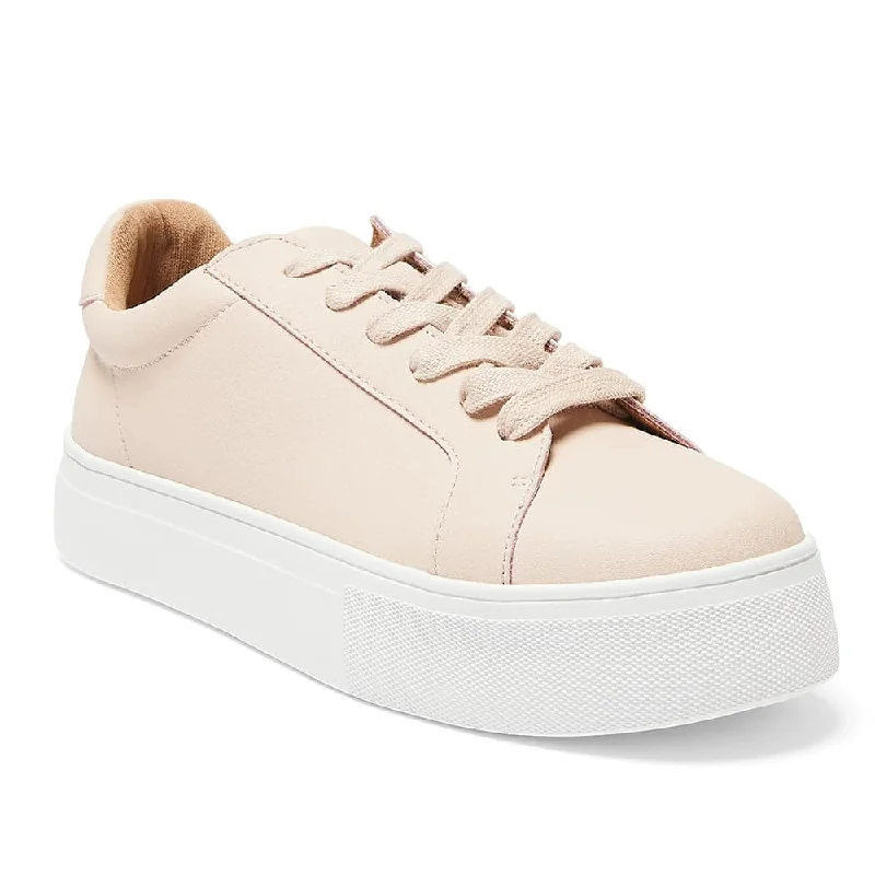 Frenzy Sneaker in Blush Leather