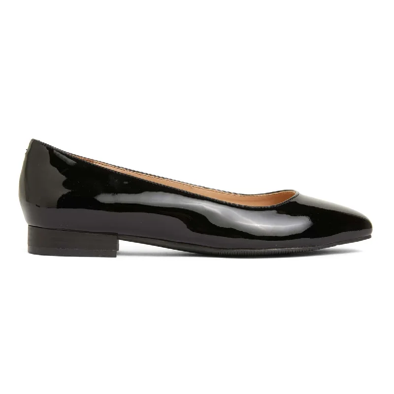 Gaby Flat in Black Patent