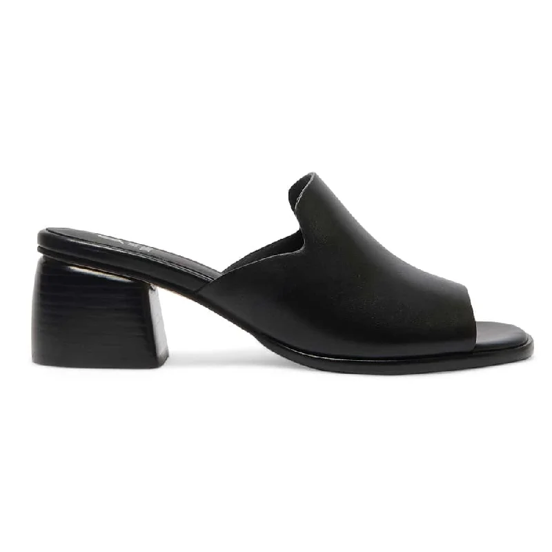 Haze Heel in Black Leather