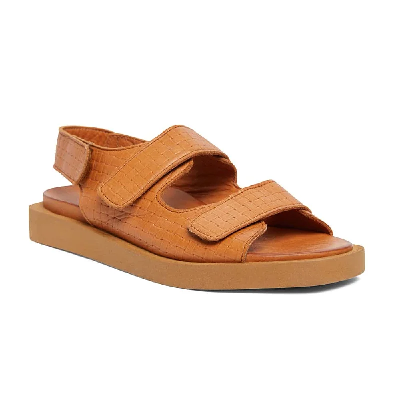 Java Sandal in Cognac Leather