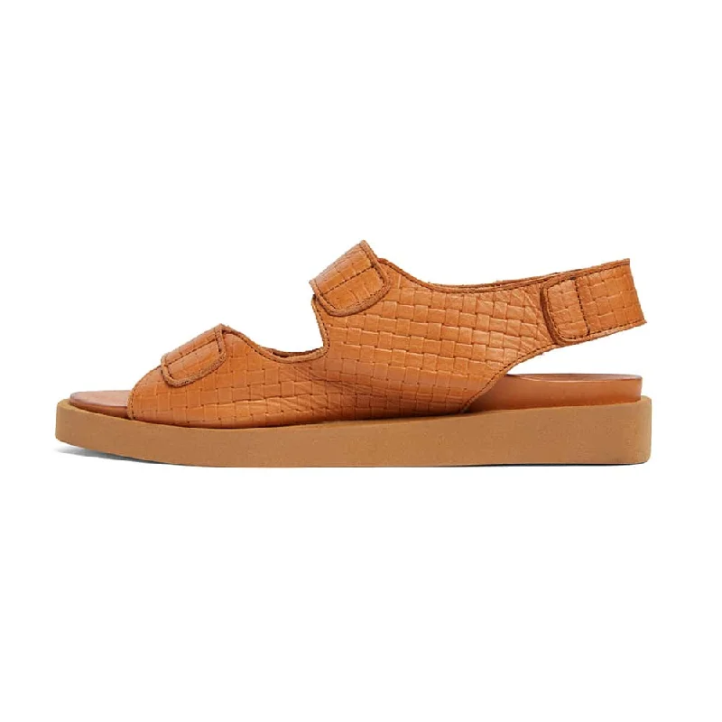 Java Sandal in Cognac Leather