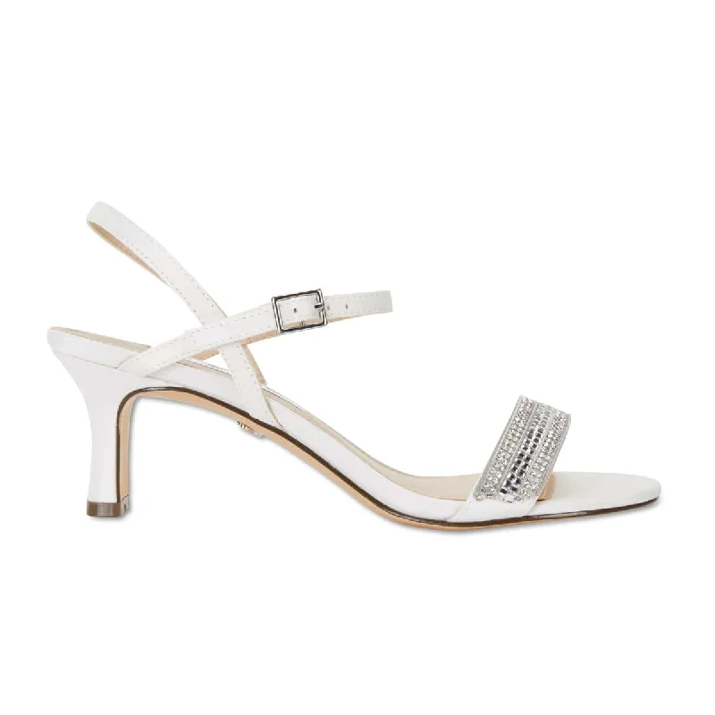 Noela Heel in Ivory Satin