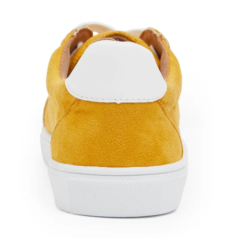 Swerve Sneaker in Mustard Suede