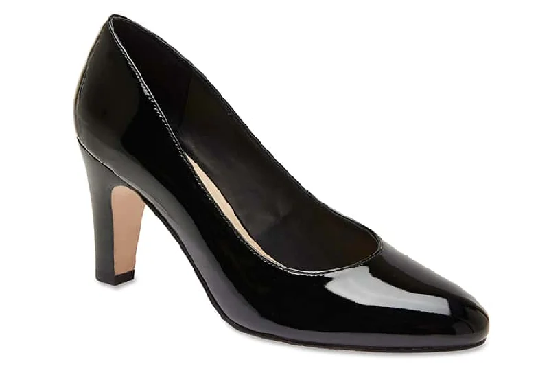 Upton Heel in Black Patent