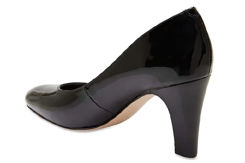 Upton Heel in Black Patent