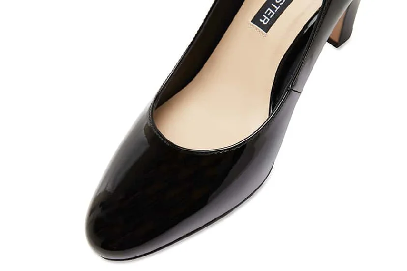 Upton Heel in Black Patent