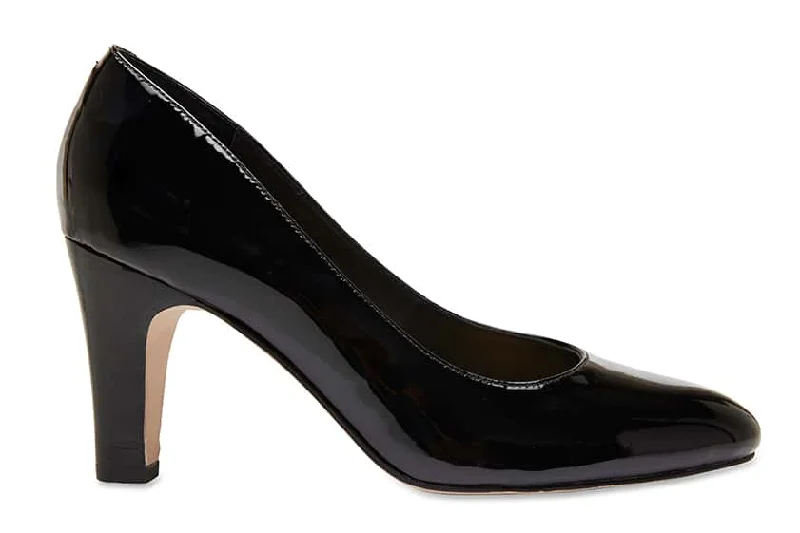 Upton Heel in Black Patent