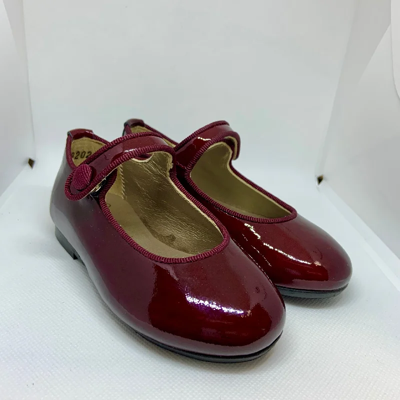 Papanatas Burgundy Patent Mary Jane