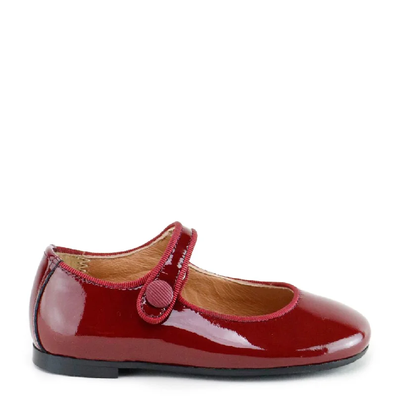 Papanatas Maroon Patent Mary Jane