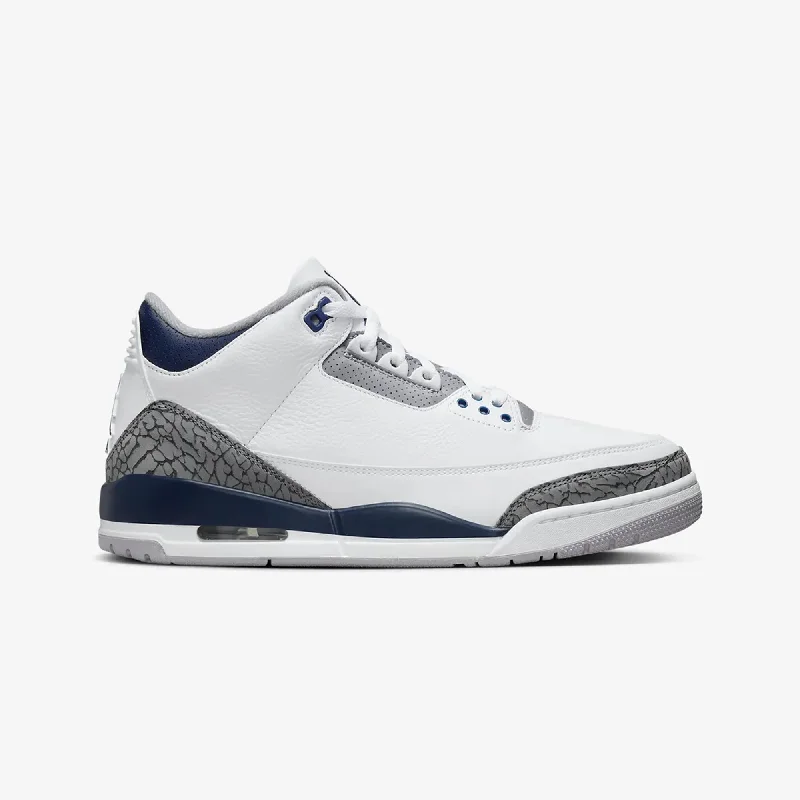 Jordan | AIR JORDAN 3 RETRO  { WHITE/MIDNIGHT NAVY-CEMENT GREY-BLACK