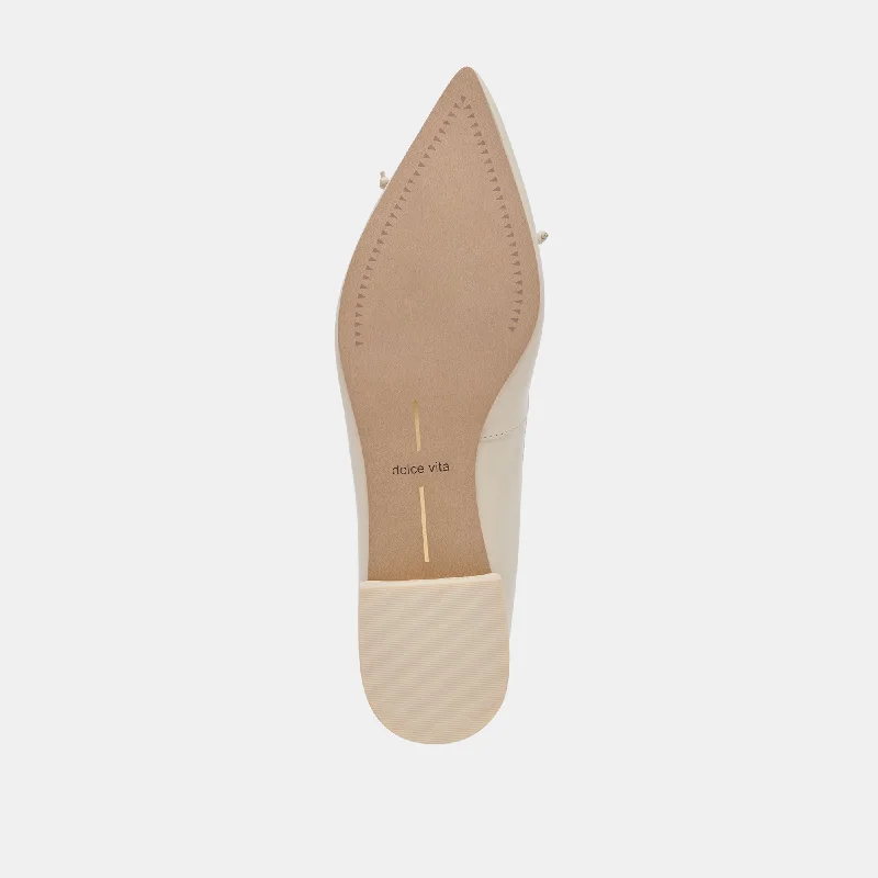 PALANI BALLET FLATS CREME CRINKLE PATENT