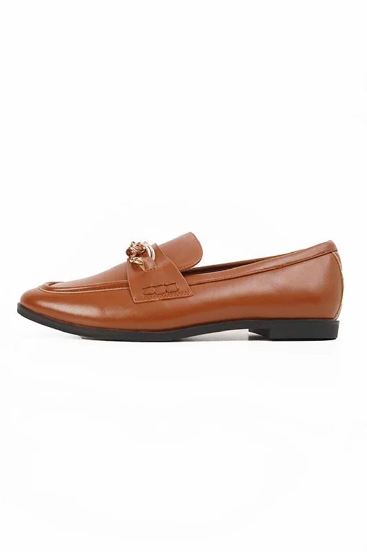 PLAIN CHAIN LOAFERS