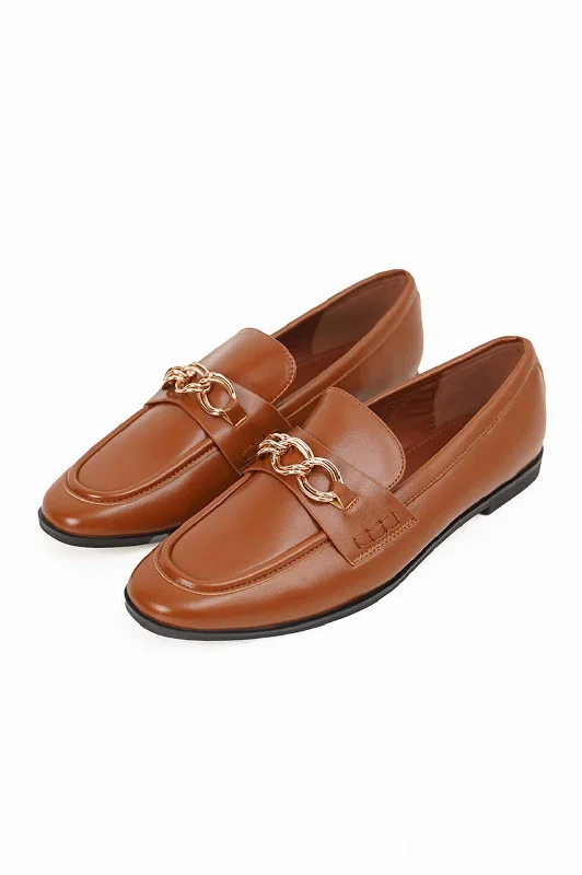 PLAIN CHAIN LOAFERS