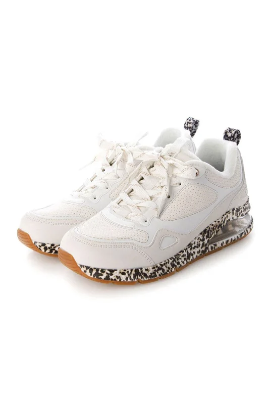 Skechers Uno White Leopard Sneakers