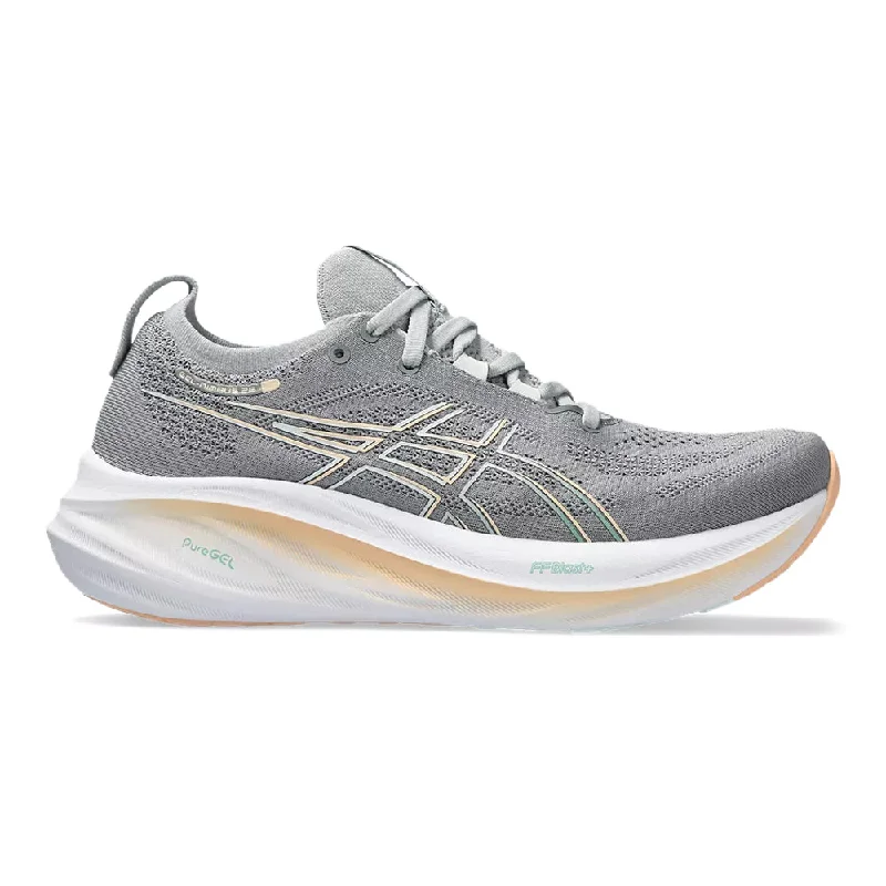 Women's Asics GEL-Nimbus 26, Sheet Rock/Pale Mint, 7 B Medium