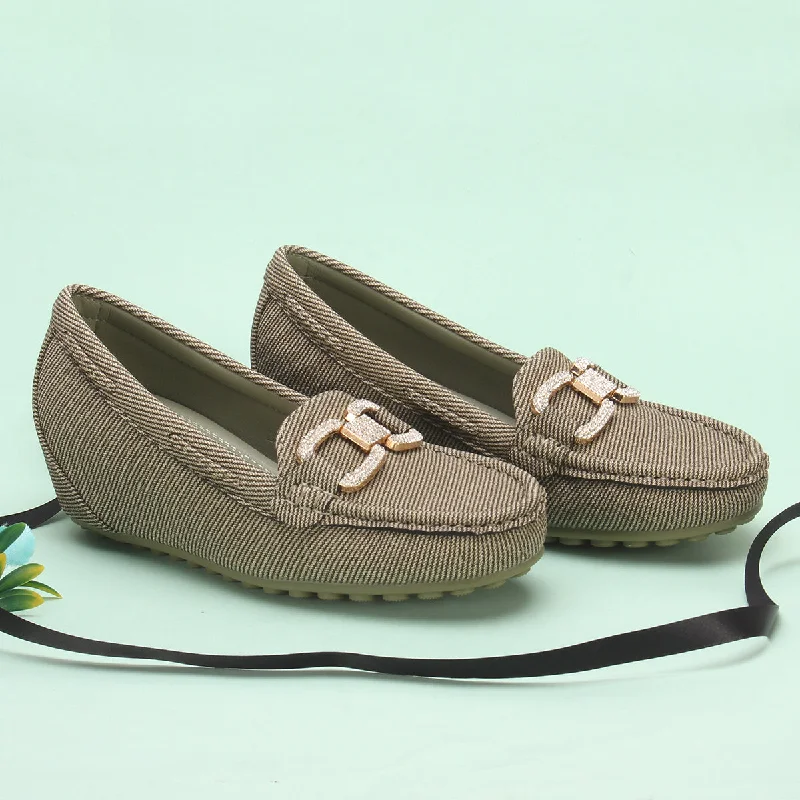 Women's ""BENEDITTA"" High Wedge Comfy Moccasins