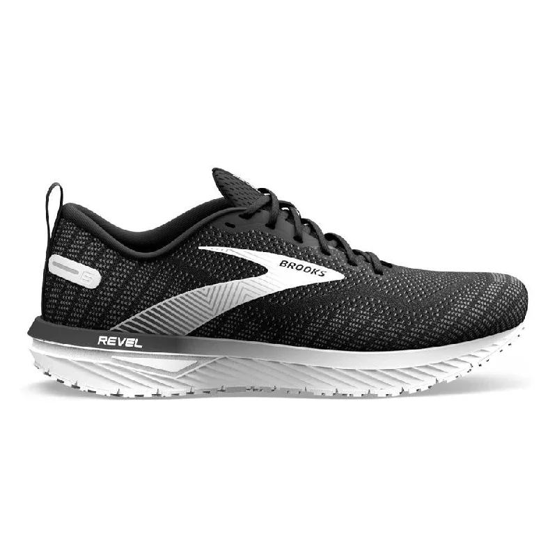 Women's Brooks Revel 6, Black/Blackened Pearl/White, 11 B Medium