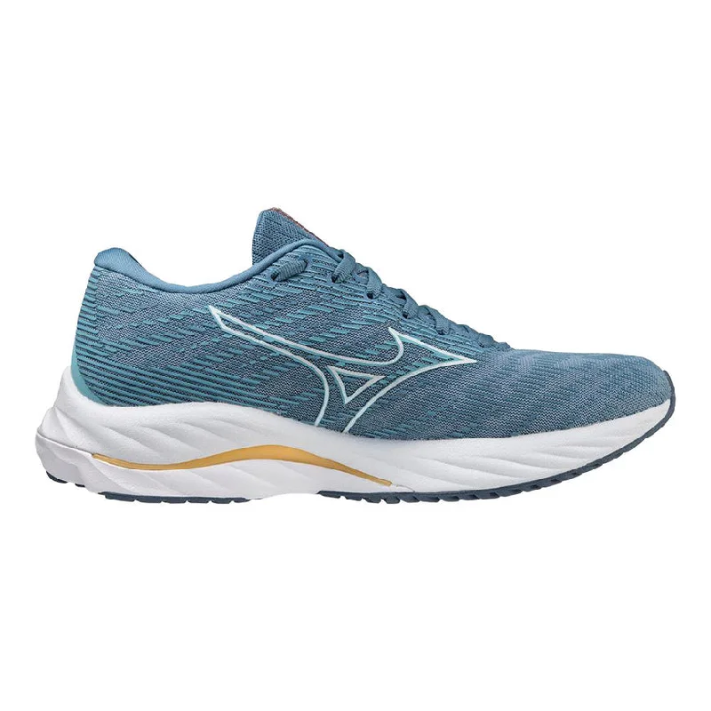 Women's Mizuno Wave Rider 26, Mountain Spring/White, 7 D Wide