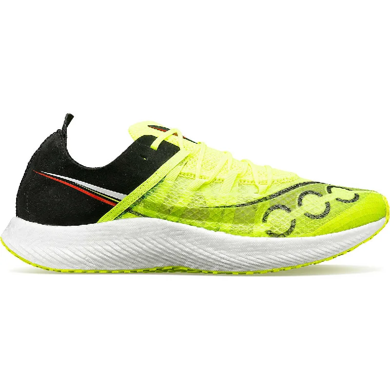 Women's Saucony Sinister, Citron/Black, 8.5 B Medium